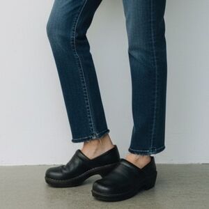 Brown's Landing Osaka 74345 Black Pebble Leather Clogs Shoes  Women's Size 8M